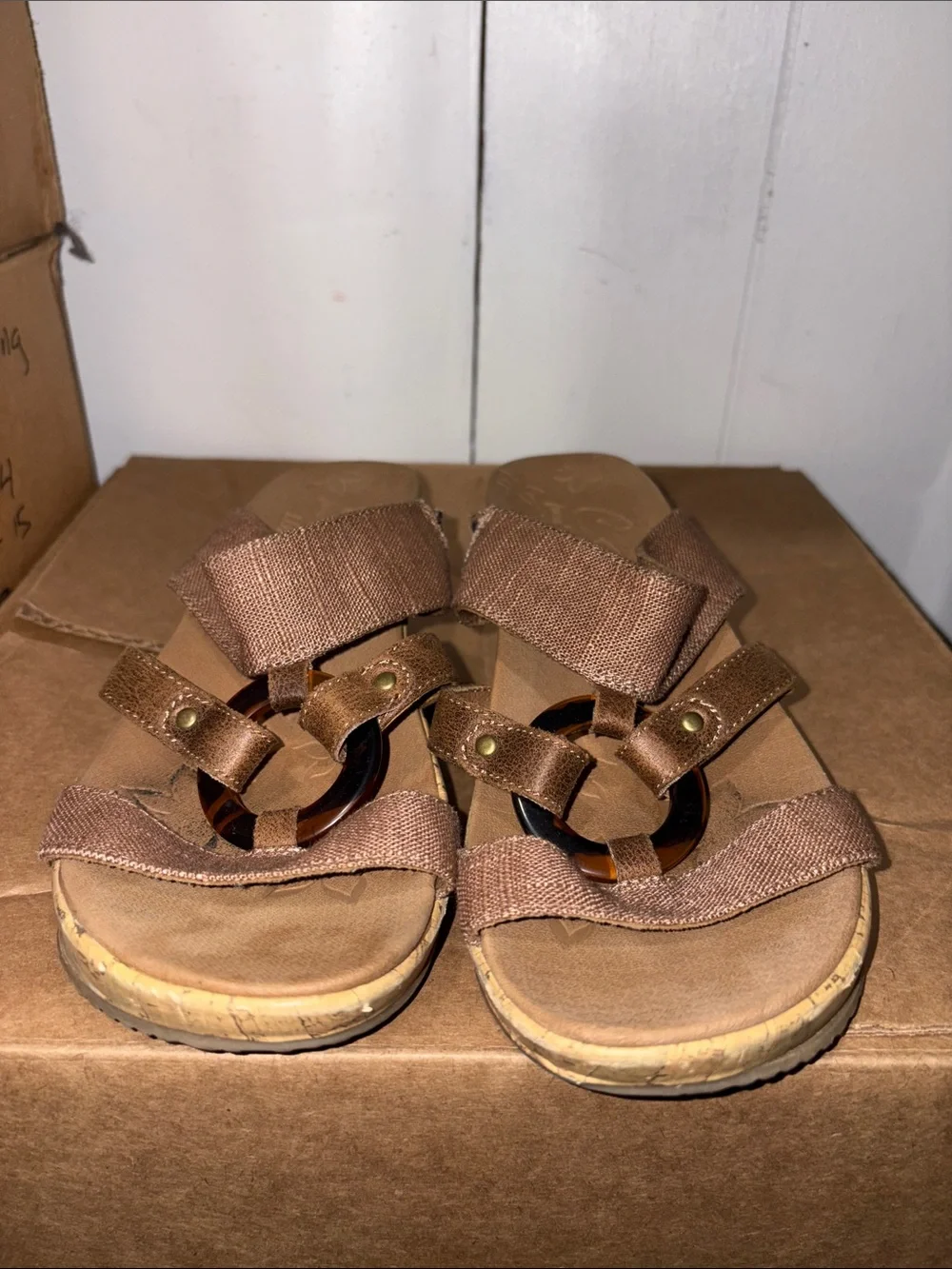 Women's Skechers Cork Wedge Sandals size 8.5